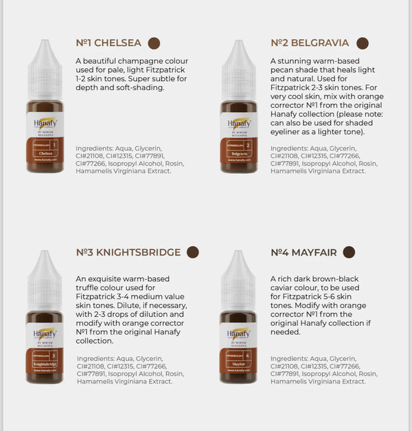 HANAFY EYEBROWS HYPERREALISM FULL SET 10ML (4 BOTTLES)- COMING SOON!
